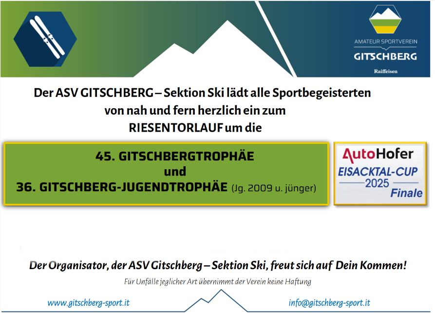 Gitschbergtrophäe – Auto Hofer Eisacktal Cup 2025